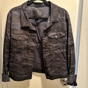 Black camo jean jacket